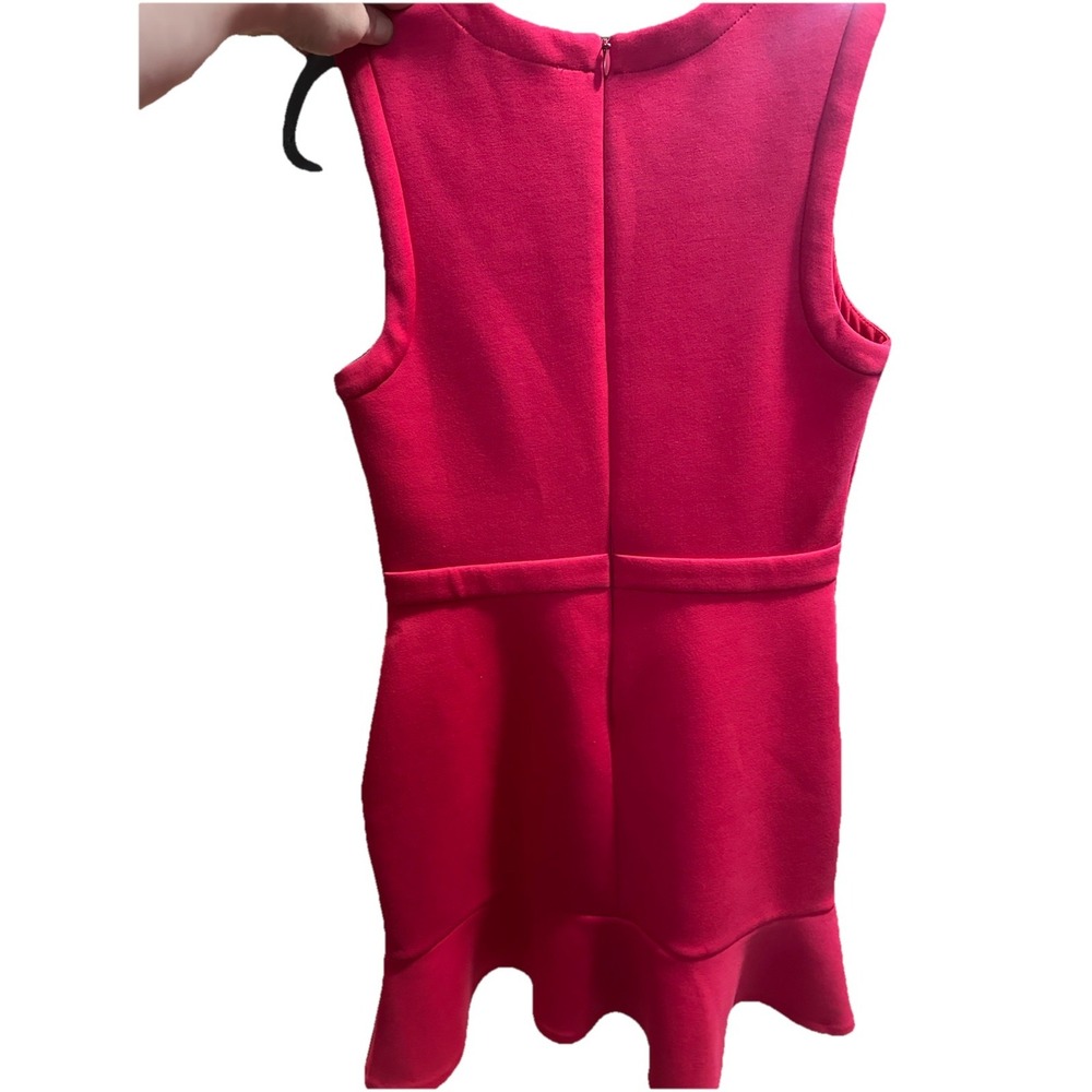LOFT Pink Dress 4P Ruffle‎ Hem Sleeveless Back Zip - Picture 2 of 7